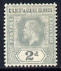 Gilbert & Ellice Islands 1912-24 KG5 MCA 2d greyish-slate mounted mint SG 14