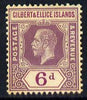 Gilbert & Ellice Islands 1912-24 KG5 MCA 6d dull & bright purple mounted mint SG 19