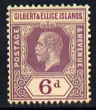 Gilbert & Ellice Islands 1912-24 KG5 MCA 6d dull & bright purple mounted mint SG 19
