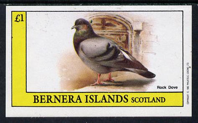 Bernera 1982 Rock Dove imperf souvenir sheet (£1 value) unmounted mint