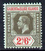 Gilbert & Ellice Islands 1912-24 KG5 MCA 2s6d black & red on blue mounted mint SG 22