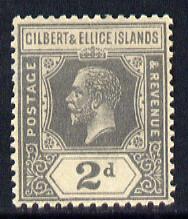 Gilbert & Ellice Islands 1922-27 KG5 Script CA 2d slate-grey mounted mint SG 30