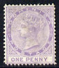Dominica 1877-79 QV Crown CC P14 1d lilac mounted mint SG5