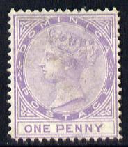 Dominica 1877-79 QV Crown CC P14 1d lilac mounted mint SG5