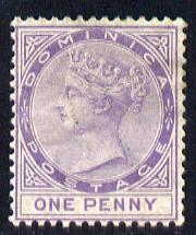 Dominica 1883-86 QV Crown CA 1d lilac unused without gum SG 14
