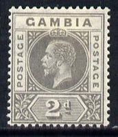 Gambia 1921-22 KG5 Script CA 2d grey mounted mint SG 111