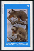 Grunay 1982 Monkeys imperf deluxe sheet (£2 value) unmounted mint