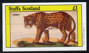 Staffa 1982 Animals (Leopard) imperf souvenir sheet (£1 value) unmounted mint