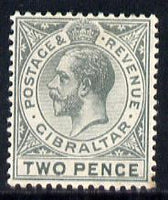 Gibraltar 1912-24 KG5 MCA 2d greyish-slate mounted mint SG 78
