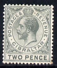 Gibraltar 1912-24 KG5 MCA 2d greyish-slate mounted mint SG 78