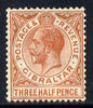 Gibraltar 1921-27 KG5 Script CA 1.5d chestnut mounted mint SG 91