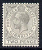 Gibraltar 1921-27 KG5 Script CA 2d grey mounted mint SG 93