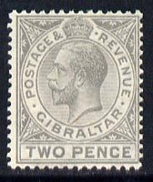 Gibraltar 1921-27 KG5 Script CA 2d grey mounted mint SG 93