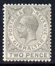 Gibraltar 1921-27 KG5 Script CA 2d grey mounted mint SG 93