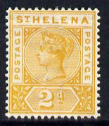 St Helena 1890-97 QV Key Plate 2d orange-yellown mounted mint SG49