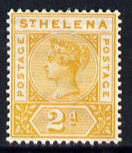 St Helena 1890-97 QV Key Plate 2d orange-yellown mounted mint SG49
