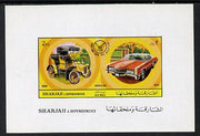 Sharjah 1971 Cars (Past & Present) imperf m/sheet unmounted mint (Mi BL 81B)