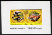 Sharjah 1971 Cars (Past & Present) imperf m/sheet unmounted mint (Mi BL 81B)