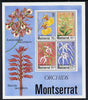 Montserrat 1985 Orchids m/sheet containing 4 values unmounted mint, SG MS 635