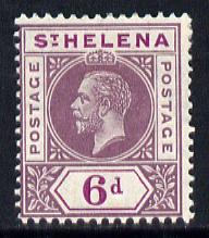 St Helena 1913 KG5 Key Plate (Postage Postage) 6d dull & deep purple mounted mint SG86