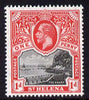 St Helena 1912-16 KG5 Pictorial 1d black & carmine mounted mint SG73
