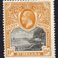 St Helena 1912-16 KG5 Pictorial 1.5d black & dull orange mounted mint SG74