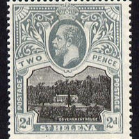 St Helena 1912-16 KG5 Pictorial 2d black & greyish-slate mounted mint SG75