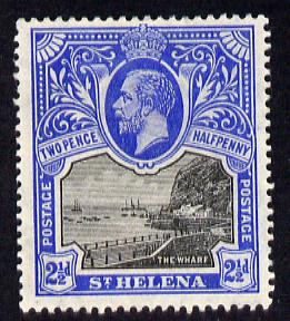 St Helena 1912-16 KG5 Pictorial 2.5d black & bright-blue mounted mint SG76