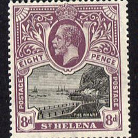 St Helena 1912-16 KG5 Pictorial 8d black & dull purple mounted mint SG78