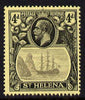 St Helena 1922-37 KG5 Badge MCA 4d mounted mint SG 92