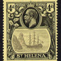 St Helena 1922-37 KG5 Badge MCA 4d mounted mint SG 92