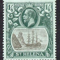 St Helena 1922-37 KG5 Badge MCA 1s6d mounted mint SG 93