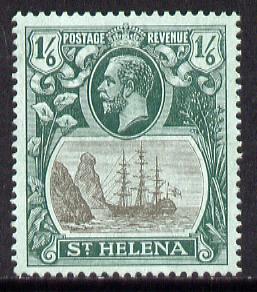 St Helena 1922-37 KG5 Badge MCA 1s6d mounted mint SG 93