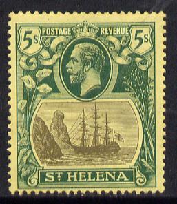 St Helena 1922-37 KG5 Badge MCA 5s mounted mint SG 95