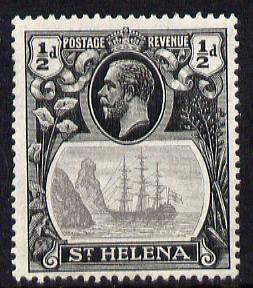 St Helena 1922-37 KG5 Badge Script 1/2d mounted mint SG 97