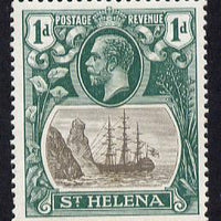 St Helena 1922-37 KG5 Badge Script 1d mounted mint SG 98