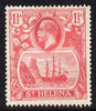 St Helena 1922-37 KG5 Badge Script 1.5d rose-red mounted mint SG 99