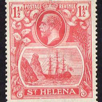 St Helena 1922-37 KG5 Badge Script 1.5d rose-red mounted mint SG 99