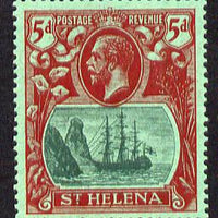 St Helena 1922-37 KG5 Badge Script 5d mounted mint SG 103