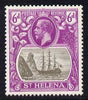 St Helena 1922-37 KG5 Badge Script 6d mounted mint SG 104