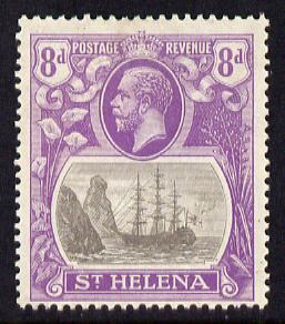St Helena 1922-37 KG5 Badge Script 8d mounted mint SG 105