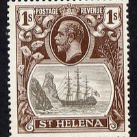 St Helena 1922-37 KG5 Badge Script 1s mounted mint SG 106