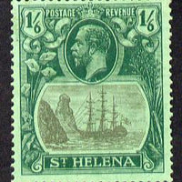 St Helena 1922-37 KG5 Badge Script 1s6d mounted mint SG 107