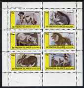 Bernera 1982 Animals (Dog, Lion, Sheep, etc) perf set of 6 values (15p to 75p) unmounted mint