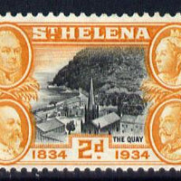 St Helena 1934 KG5 Centenary 2d mounted mint SG 117