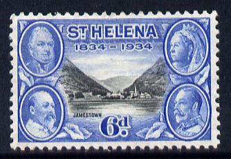 St Helena 1934 KG5 Centenary 6d mounted mint SG 119
