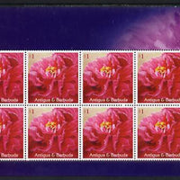 Antigua 2009 China World Stamp Exhibition sheetlet containing 8 x $1 Peony unmounted mint as SG 4236