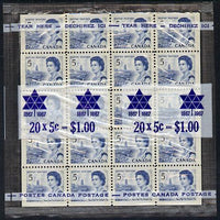 Canada 1967-73 def 5c blue (Harbour Scene) block of 20 with fluorescent bands in sealed pack unmounted mint SG 583pa