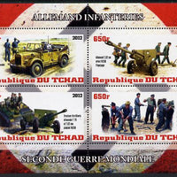 Chad 2012 Second World War - German Infantry perf sheetlet containing 4 values unmounted mint