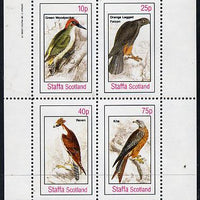 Staffa 1982 Birds #24 (Green Woodpecker, Falcon etc) perf,set of 4 values (10p to 75p) unmounted mint